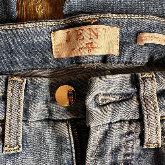 Jen 7 By 7 for all Mankind Cropped Wide Leg Jeans Size 00 - Picture 6 of 11